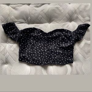 Abercrombie & Fitch polka dot crop top